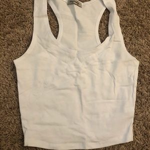 Tight White Halter Crop Top